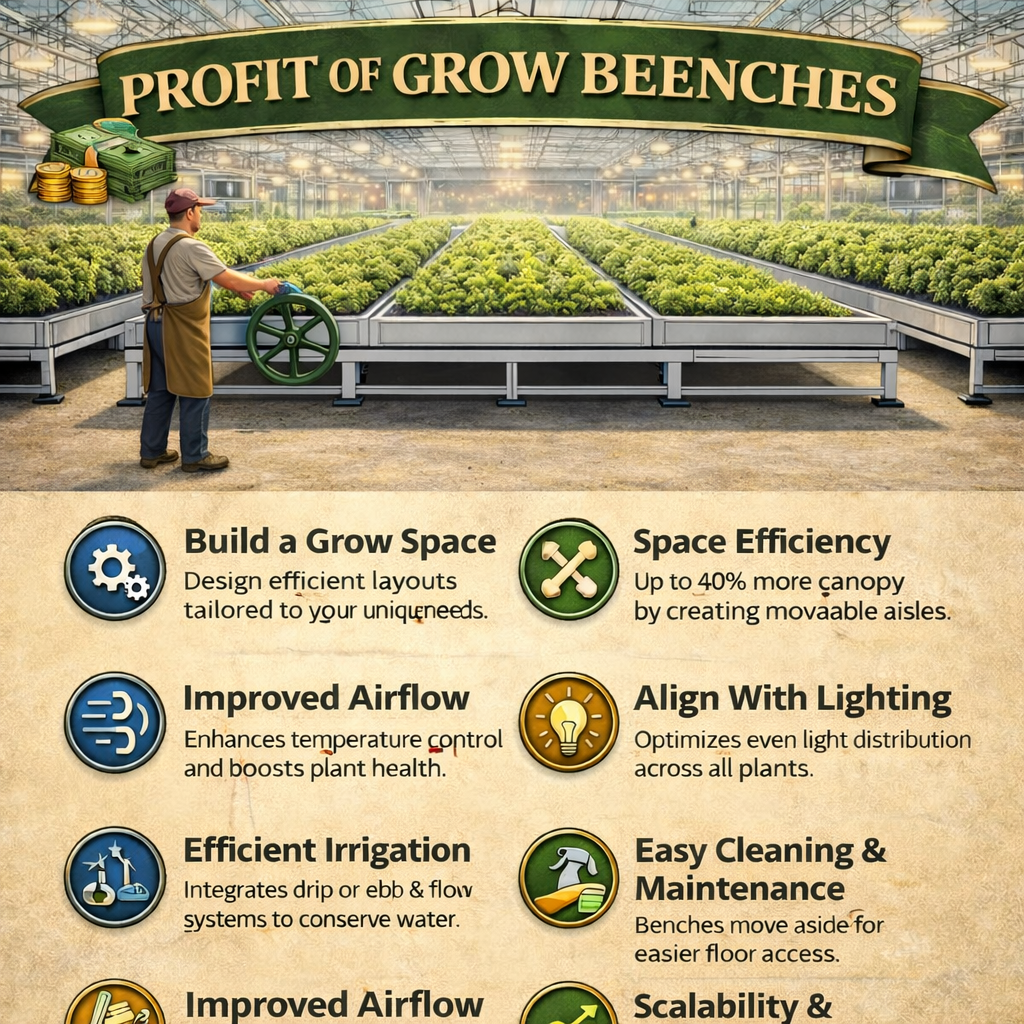 Profit of Rolling Benches for Commercial Growing Operations