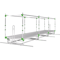 V-track Rolling Benches Hydroponic Mobile tray stand